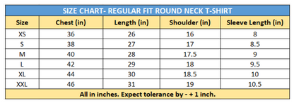 Round Neck T-Shirt – Pure Cotton | Regular Fit | 180 GSM